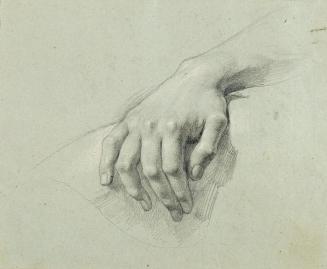 Johann Peter Krafft, Handstudie zu "Arindal und Daura", um 1820/1855, Bleistift auf Papier, 20  ...
