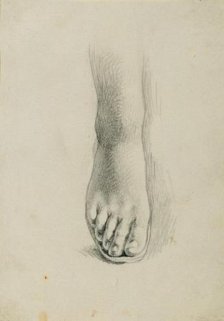 Johann Peter Krafft, Fußstudie zu "Arindal und Daura", um 1820/1855, Bleistift auf Papier, 15,5 ...