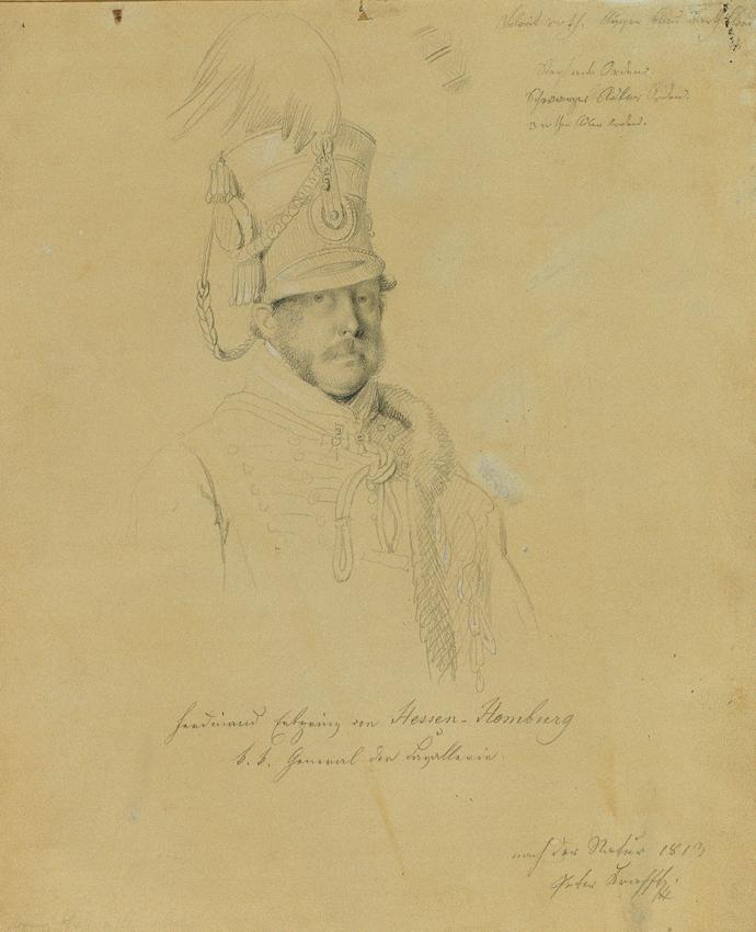 Johann Peter Krafft, Friedrich Erbprinz von Hessen-Homburg, 1813, Bleistift auf Papier, 26,7 ×  ...