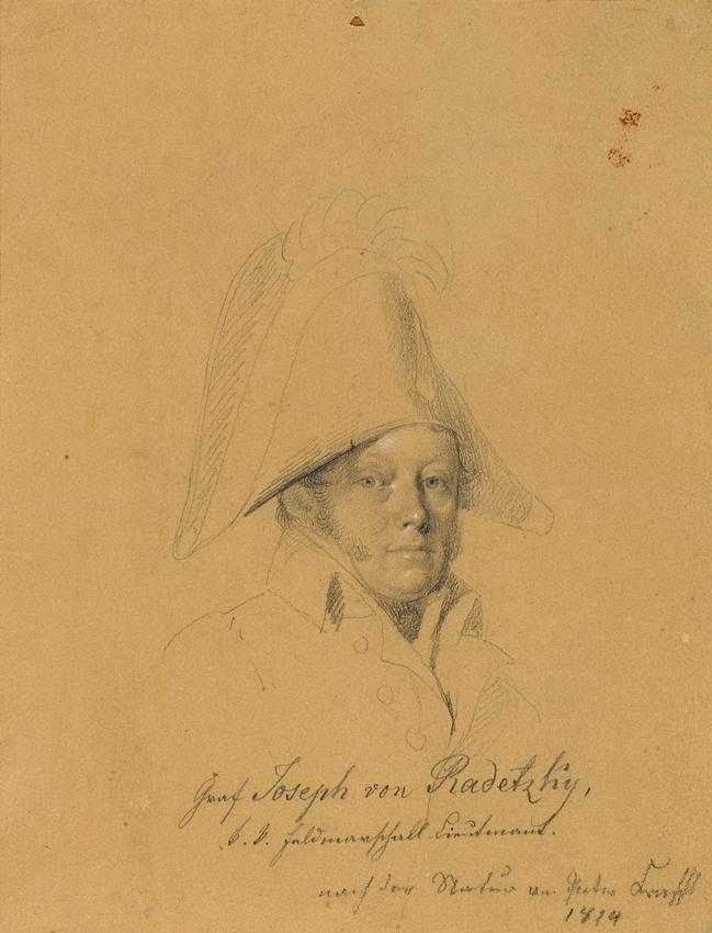 Johann Peter Krafft, Graf Joseph von Radetzky (Porträtstudie zu "Siegesmeldung des Fürsten Schw ...