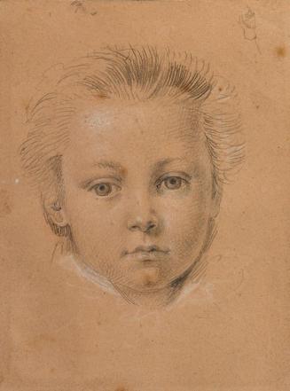 Johann Peter Krafft, Kopfstudie eines Knaben, Bleistift auf Papier, 14,5 x 10,8 cm, Belvedere,  ...