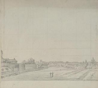 Johann Peter Krafft, Blick von Wien nach Süden, Bleistift auf Papier, 26,5 x 29 cm, Belvedere,  ...