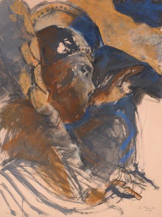 Gerhart Frankl, Engel, 1963, Pastell und Gouache auf Papier, 63,7 × 48,2 cm, Legat Peter Parzer ...