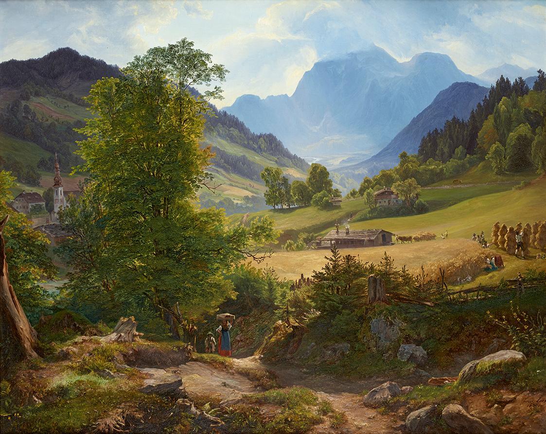 Friedrich Loos, Die Ramsau bei Berchtesgaden, 1836, Öl auf Leinwand, 58 x 73,5 cm, Belvedere, W ...