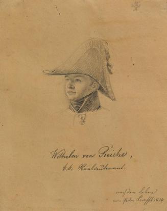 Johann Peter Krafft, Wilhelm von Reiche, Porträtstudie zu "Siegesmeldung des Fürsten Schwarzenb ...