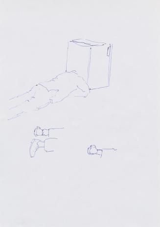 Erwin Wurm, Ohne Titel, undatiert, Kugelschreiber auf Papier, 30 × 21,2 cm, Schenkung Galerie E ...