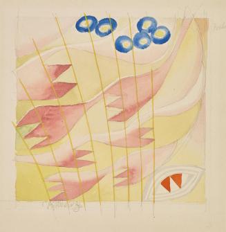 Vojtěch Preissig, Art Fundamental, 1922, Aquarell, 17,2 × 17,2 cm, Dauerleihgabe Sammlung Rotte ...