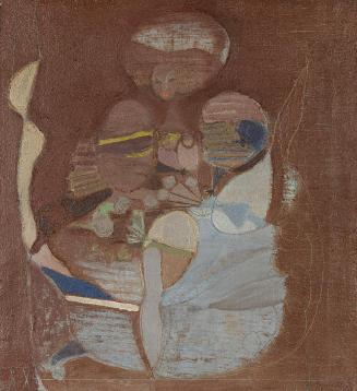Zdeněk Sklenář, Cancan-Tänzerin, 1945, Öl auf Leinwand, 51,5 × 48,5 cm, Dauerleihgabe Sammlung  ...