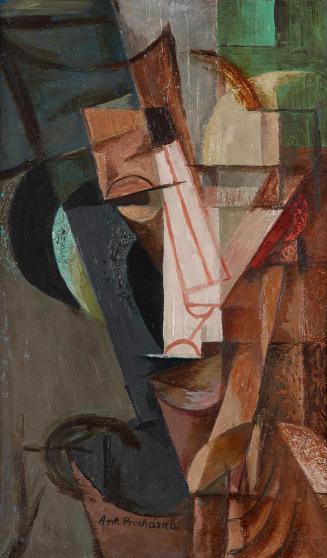 Antonín Procházka, Männerkopf, 1913, Öl auf Leinwand, 50 × 30 cm, 2012 Dauerleihgabe Sammlung R ...