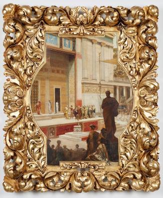 Franz von Matsch, Das Dionysos-Theater in Athen, um 1886, Öl auf Leinwand, 100 × 80 cm, Rahmenm ...