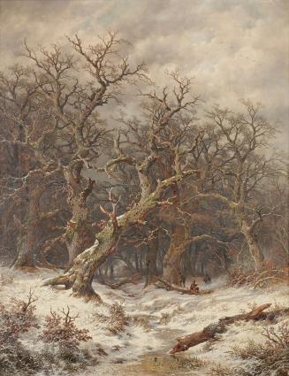 Remigius Adrianus van Haanen, Winterlandschaft (Winterwald), 1883, Öl auf Leinwand, 88 x 68 cm, ...
