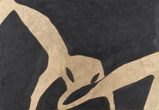 Kurt Hüpfner, Zimmerwandzeichnung, 1962, Graphit, Tusche laviert auf Packpapier, 42,9 × 62 cm,  ...