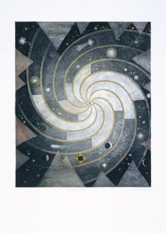 Ernst Steiner, Geburt des Lichtes, 1980, Farbradierung auf Papier, 29 x 23,5 cm, Belvedere, Wie ...
