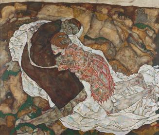 Egon Schiele, Tod und Mädchen, 1915, Öl auf Leinwand, 150 x 180 cm, Belvedere, Wien, Inv.-Nr. 3 ...