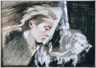 Peter Baldinger, Quer durch Rom, 1991, Acryl, Tusche, Buntstift auf Papier, 50 x 70,3 cm, Belve ...