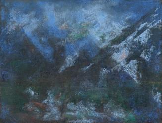 Gerhart Frankl, Gasteinertal III, 1962, Tempera, Öl und Pastell auf Leinwand, 48 × 63 cm, Schen ...
