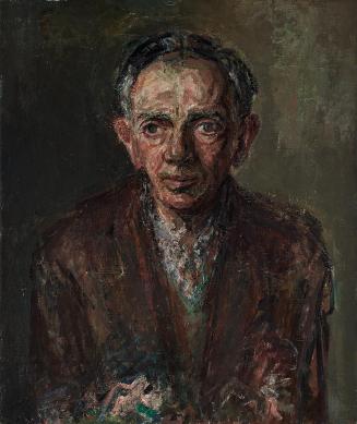 Gerhart Frankl, Selbstporträt IV, 1951/1955, Tempera und Öl auf Leinwand, 60,5 × 51 cm, Schenku ...