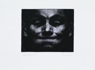 Florentina Pakosta, Schweigen ist Gold I, 1976, Mezzotinto auf Papier, Blattmaße: 31,1 × 38,9 c ...