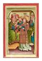 Tiroler Maler, Disputation des Heiligen Stephanus, Tirol um 1450/1460, Malerei auf Holz, 80,3 × ...