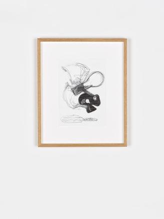 Till Megerle, Donkey Head IV, 2014, Kugelschreiber und Bleistift auf Papier, 21 × 14,8 cm, Belv ...