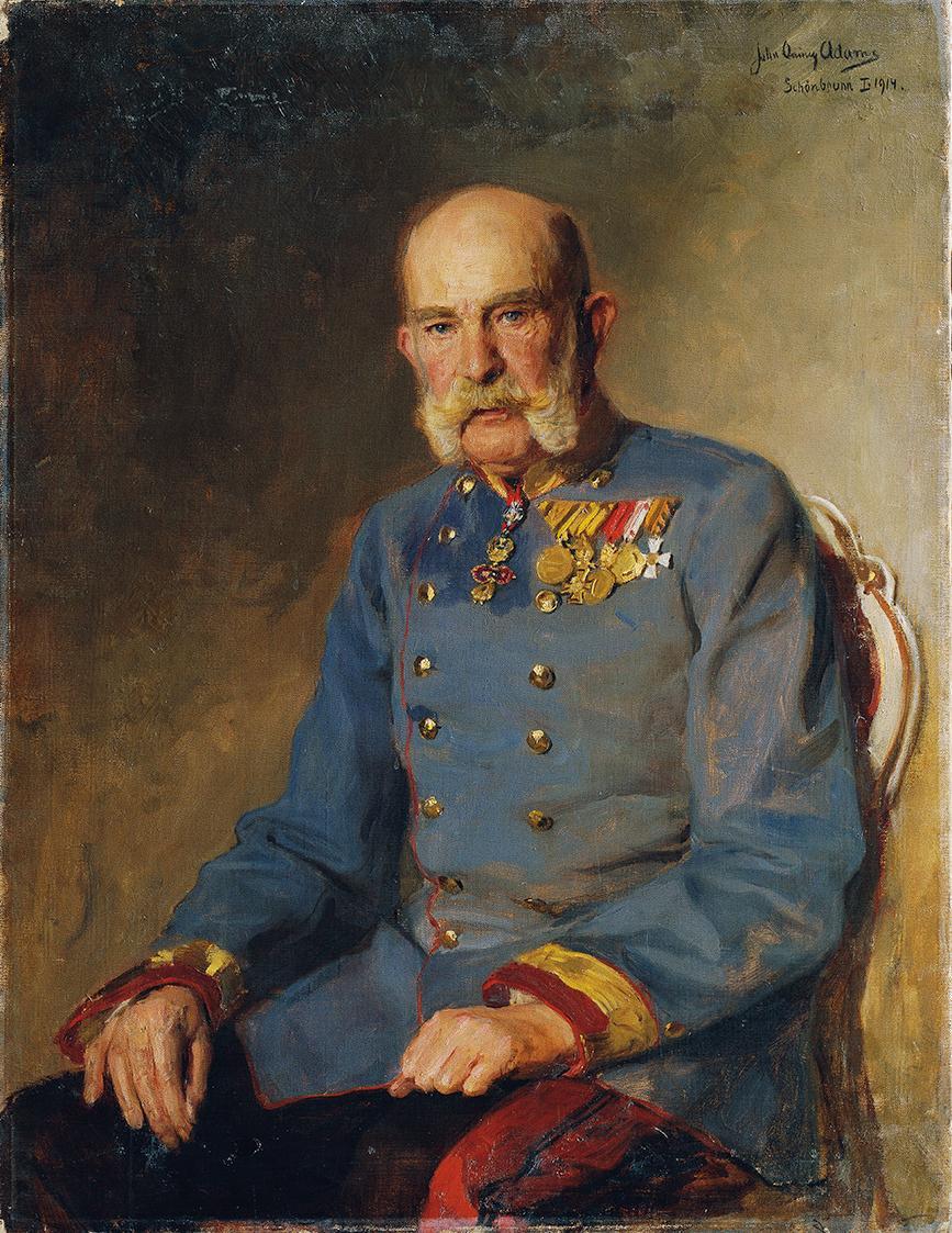 John Quincy Adams, Kaiser Franz Joseph I., 1914, Öl auf Leinwand, 107,5 x 83 cm, Belvedere, Wie ...