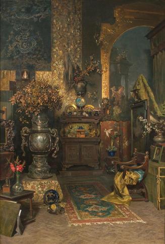 Julius Victor Berger, Atelierinterieur, 1902, Öl auf Leinwand, 100 x 72 cm, Belvedere, Wien, In ...
