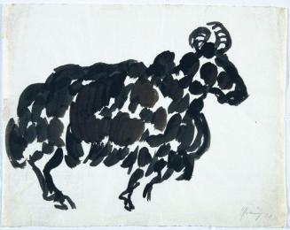Gustav Hessing, Tierstudie, 1938, Deckfarben auf Papier, 25 x 32,5 cm, Belvedere, Wien, Inv.-Nr ...