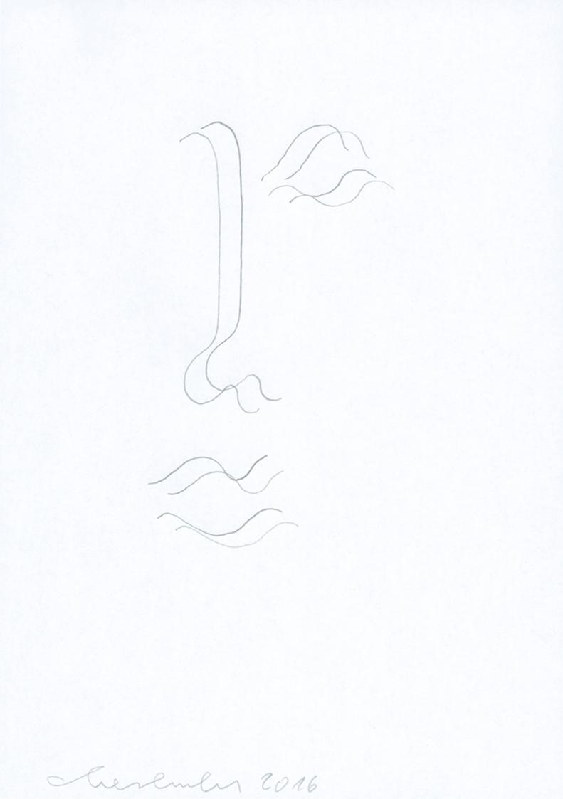 Oswald Oberhuber, Ohne Titel, 2016, Bleistift auf Papier, 29,7 × 20,9 cm, Belvedere, Wien, Inv. ...