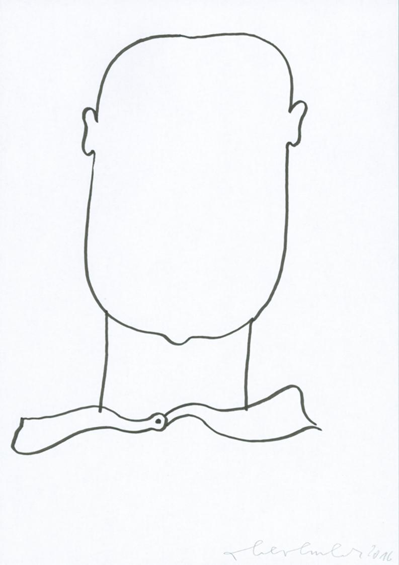 Oswald Oberhuber, Ohne Titel, 2016, Filzstift auf Papier, 29,7 × 20,9 cm, Belvedere, Wien, Inv. ...