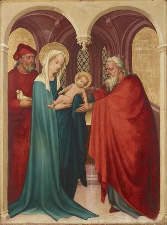 Meister der Darbringungen, Darbringung Christi im Tempel, um 1420/1425, Malerei auf Tannenholz, ...