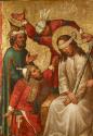 Meister des Andreasaltars, Verspottung Christi, um 1450, Malerei auf Tannenholz, 103 × 67,4 × 1 ...