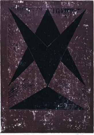 Otto Eder, Komposition, 1977, Holzschnitt, 60 x 42 cm, Belvedere, Wien, Inv.-Nr. 8766