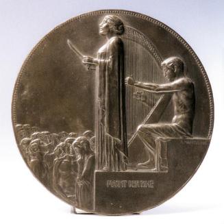 Arnold Hartig, Macht der Töne, 1911, Bronze, D: 26 cm, Belvedere, Wien, Inv.-Nr. 7428