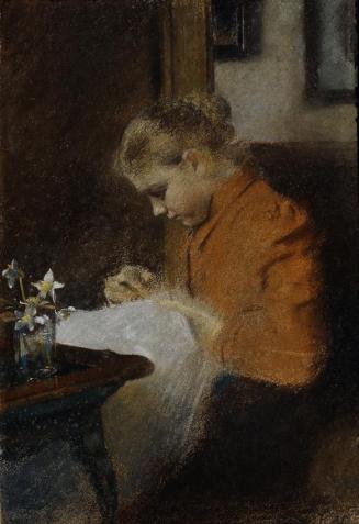 Koloman Moser, Leopoldine Steindl-Moser, um 1895, Pastell auf Karton, 46 x 32 cm, Belvedere, Wi ...