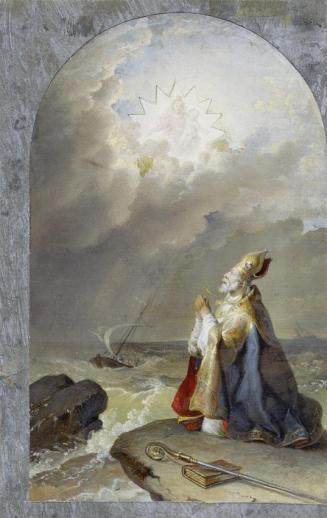 Johann Peter Krafft, Der Heilige Spyridon, 1830/1840, Öl auf Leinwand, 28,5 x 17,6 cm, Belveder ...