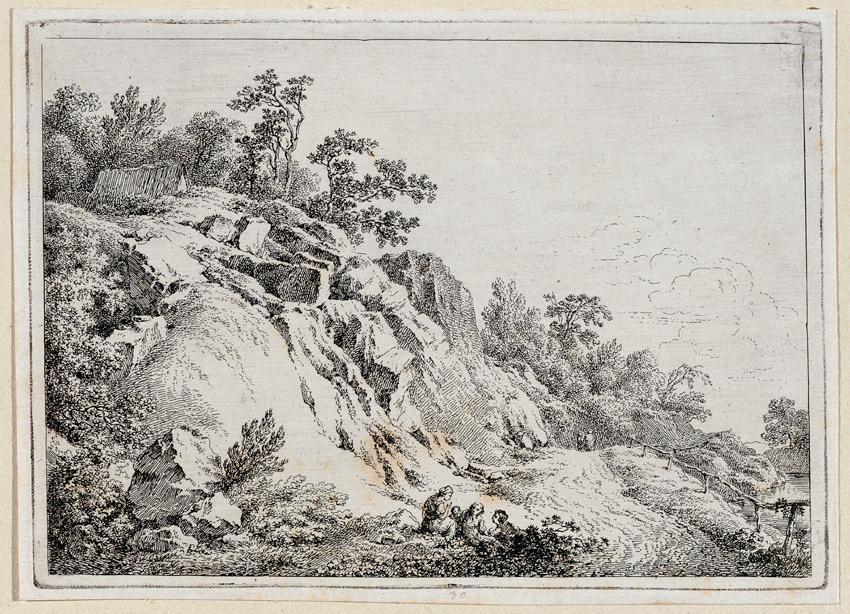 Martin von Molitor, Landschaft, Radierung, Belvedere, Wien, Inv.-Nr. 7180e