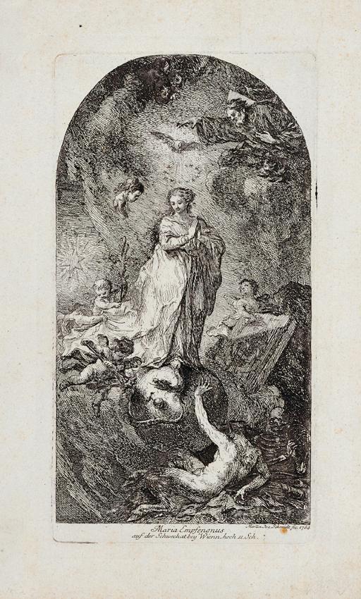 Martin Johann Schmidt, Maria Empfängnis, 1764, Radierung, 23,5 x 12,5 cm, Belvedere, Wien, Inv. ...