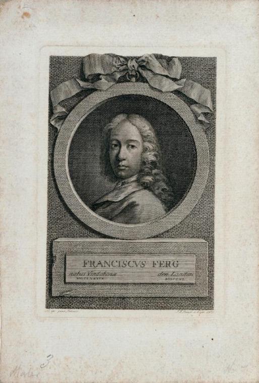 Johann Friedrich Bause, Franz de Paula Ferg, 1767, Kupferstich auf Papier, 15,7 x 11 cm, Belved ...