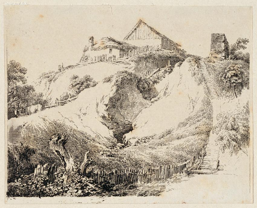 Martin von Molitor, Landschaft, Radierung, Belvedere, Wien, Inv.-Nr. 7180c/1