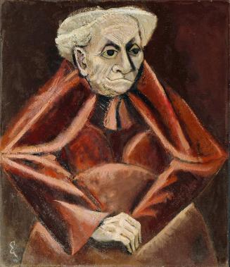 Egon Vitalis Biel, Grandmère, 1947, Öl auf Leinwand, 89,5 x 76,5 cm, Belvedere, Wien, Inv.-Nr.  ...