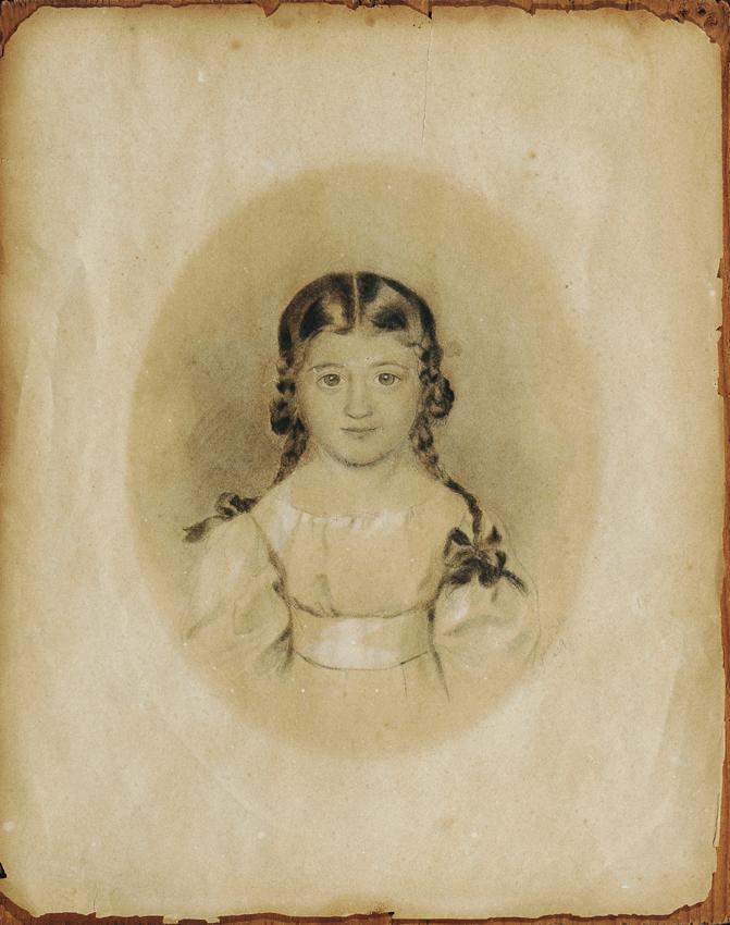 Gabriel Decker, Pauline Zaillner, 1839, Bleistift auf Papier, 26,2 × 21 cm, Belvedere, Wien, In ...