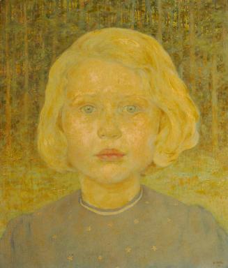 Heinrich Petri, Blondes Mädchen, 1947, Öl auf Hartfaserplatte, 31 x 26 cm, Belvedere, Wien, Inv ...