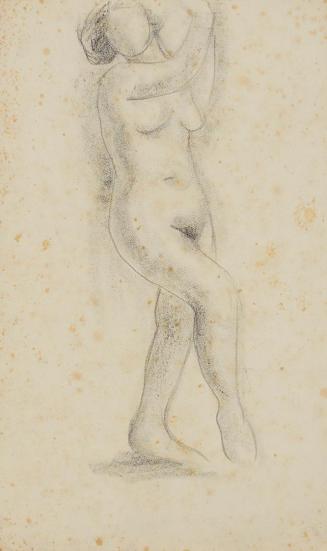 Anny Dollschein, Weiblicher Akt, 1932, Kohle, 45,1 × 28 cm, Belvedere, Wien, Inv.-Nr. 11046/23
