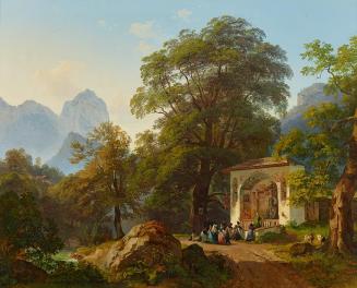 Joseph Martin Höger, Waldkapelle, 1835, Öl auf Leinwand, 76,5 x 95,5 cm, Belvedere, Wien, Inv.- ...