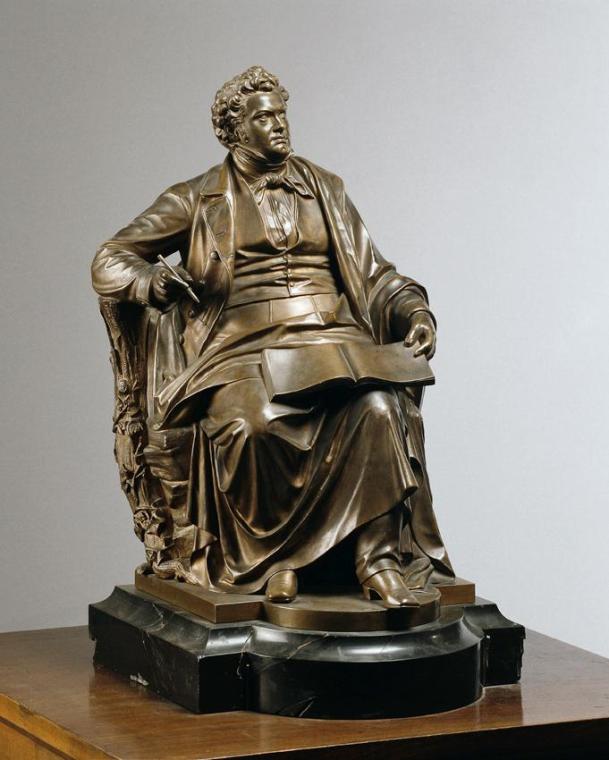 Carl Kundmann, Das Schubert-Denkmal, um 1872, Bronze, H: 34 cm, Belvedere, Wien, Inv.-Nr. 5632