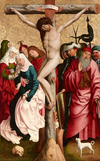 Rueland Frueauf d. Ä., Kreuzigung Christi, um 1490/1491, Malerei auf Fichtenholz, 209,5 × 134,6 ...