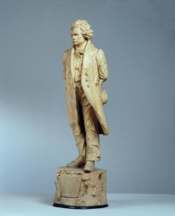 Robert Weigl, Der Komponist Ludwig van Beethoven, 1902, Gips, 105,5 cm, Artothek des Bundes, Da ...