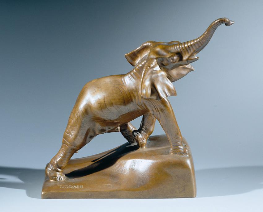 Carl Wollek, Der junge Elefant, 1911, Bronze, H: 28,5 cm, Belvedere, Wien, Inv.-Nr. 1283