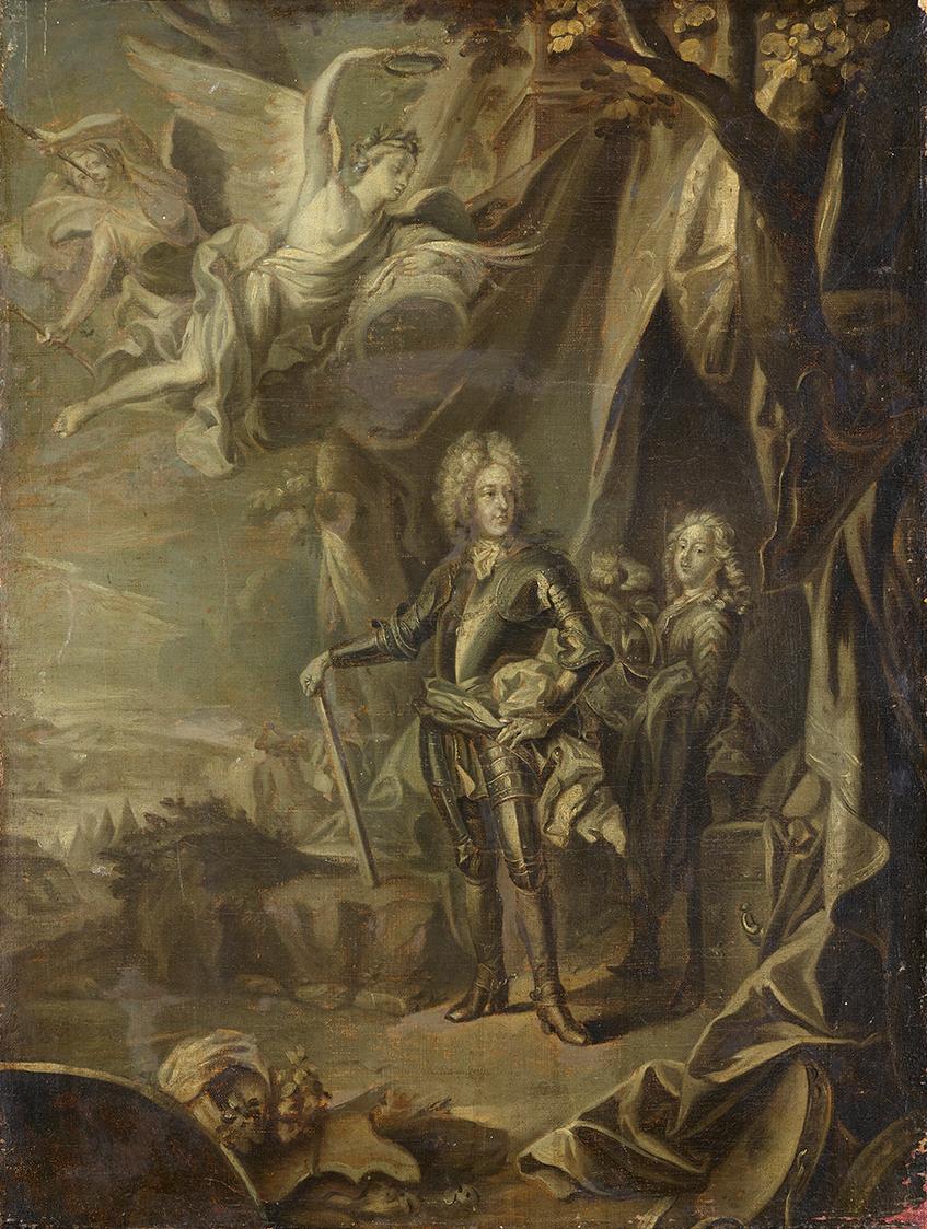 Unbekannter Künstler, Apotheose des Prinzen Eugen von Savoyen, Österreich, Hochbarock, Öl auf L ...