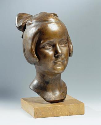 Karl Korschmann, Kopf eines Mädchens, 1936, Bronze, patiniert, H: 27 cm, Belvedere, Wien, Inv.- ...